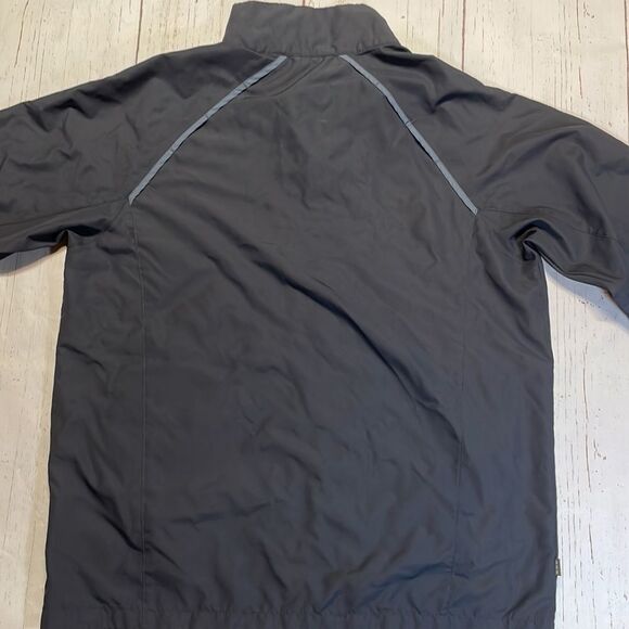 Elevate men’s zip up windbreaker Dark gray/gray trim size M - Picture 5 of 8